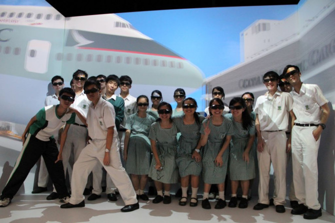 They had a fun time in this fully immersive and interactive visualization system.